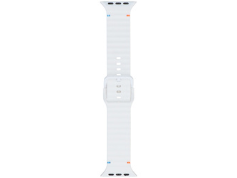 Pasek do smartwatcha GlacierX Silicone Colored Buckle White do Apple Watch 42/44/45/49mm Biały