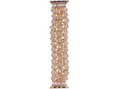 Bransoleta do smartwatcha GlacierX Sparkling Crystals Stretch Bracelet Rose Gold do Apple Watch 38/40/41mm Różowa