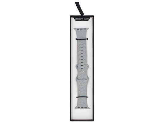 Pasek do smartwatcha GlacierX Silicone Textured Stone Gray do Apple Watch 38/40/41mm Szary