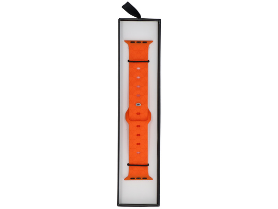 Gliederarmband für Smartwatch GlacierX Silikon Rhombille Vibrant Orange für Apple Watch 42/44/45/49mm Orange