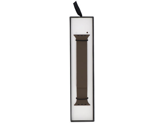 Armband für Smartwatch GlacierX Silikon glatt gegrannt magnetisch Olivgrau für Apple Watch 42/44/45/49mm braun-olivgrün