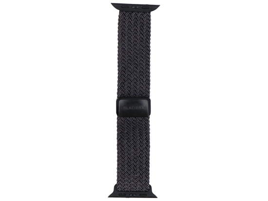 Neues Armband GlacierX Geflochtene Magnetverschluss Schwarz für Apple Watch 42/44/45/49mm Schwarz Grafit
