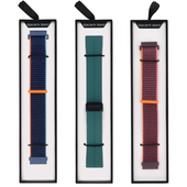 Set von Armbändern für Smartwatch GlacierX Grip Strap Nylon Pflaume + Silikon Magnetverschluss Waldgrün + Grip Strap Nylon Ozeanblau 22mm