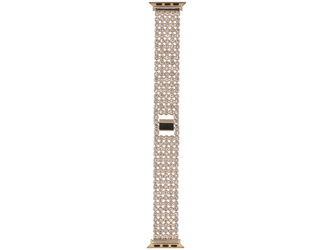 Bransoleta do smartwatcha GlacierX Zirconia Grid Bracelet Gold do Apple Watch 38/40/41mm Złota
