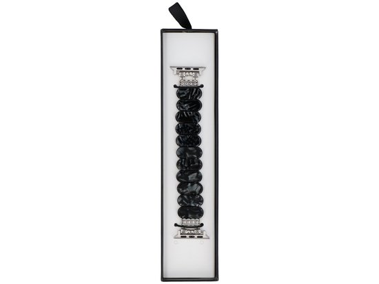 Bransoleta do smartwatcha GlacierX Resin Stretch Bracelet Onyx Vein do Apple Watch 38/40/41mm Czarna