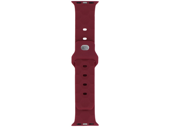 Pasek do smartwatcha GlacierX Silicone Rhombille Burgundy do Apple Watch 38/40/41mm Bordowy