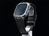 Neue Smartwatch GlacierX Avalanche Select Black + Band GlacierX Grip Strap Nylon Schwarz 22mm