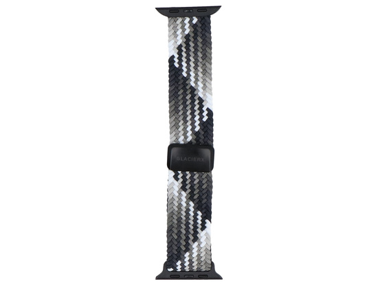 Pasek GlacierX Braided Magnetic Buckle Ebony Mosaic do Apple Watch 42/44/45/49mm Czarno-biały ombre