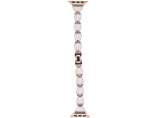 Bransoleta do smartwatcha GlacierX Pearl Glow Chain Bracelet Pink Moon do Apple Watch 38/40/41mm Różowo-Biała