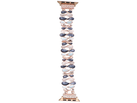 Bransoleta do smartwatcha GlacierX Gleam Bow Stretch Bracelet Ocean Blush do Apple Watch 38/40/41mm Niebiesko-Różowa