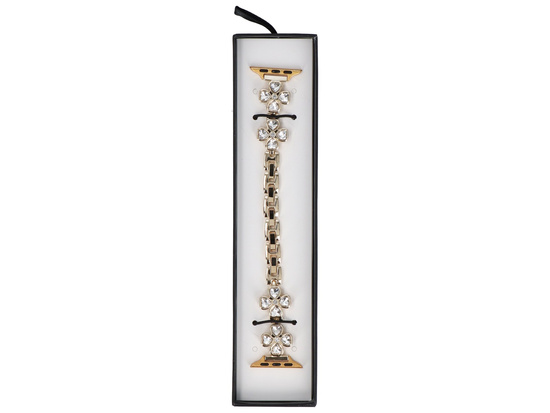 Bransoleta do smartwatcha GlacierX Zirconia Cross Chain Bracelet Gold do Apple Watch 38/40/41mm złoty
