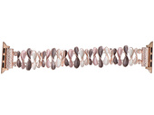 Bransoleta do smartwatcha GlacierX Gleam Bow Stretch Bracelet Rose Coffee do Apple Watch 38/40/41mm Kawowo-Różana