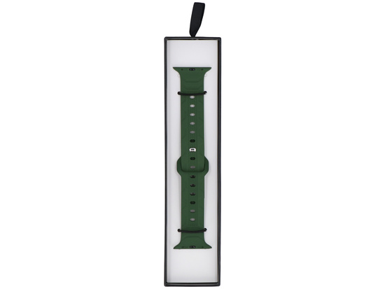 Pasek do smartwatcha GlacierX Silicone Wave Dark Grass Green do Apple Watch 42/44/45/49mm Zielony