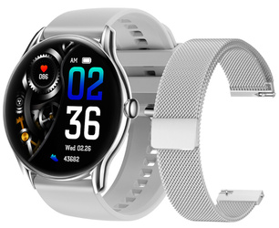 Smartwatch GlacierX Sphere Silver Pasek i Bransoleta mesh GX-SS36 BM