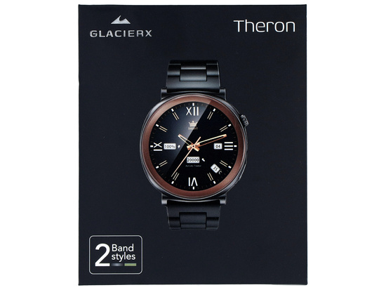 Neuer Smartwatch GlacierX Theron Black + Band GX-T248