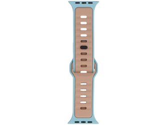 Pasek do smartwatcha GlacierX Silicone Retro Future Aero Sand do Apple Watch 42/44/45/49mm Beżowo-Błękitny