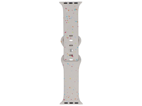 Pasek do smartwatcha GlacierX Silicone Pin&Loop Band Cream Sprinkle do Apple Watch 38/40/41mm Szary