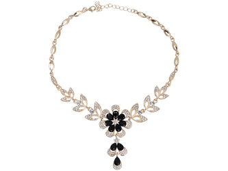 Komplet biżuterii Baśniowy Czarny zestaw Naszyjnik + kolczyki