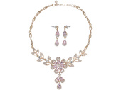 Komplet biżuterii Baśniowy Liliowy zestaw Naszyjnik + kolczyki