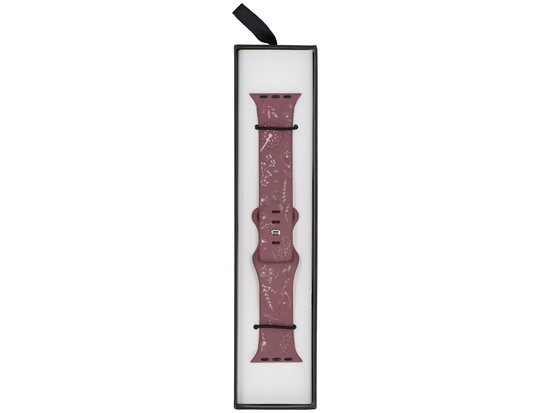 Neues Armband für die Smartwatch GlacierX Silicone Wild Bloom Purple Sand für die Apple Watch 38/40/41mm Violett-Rosa