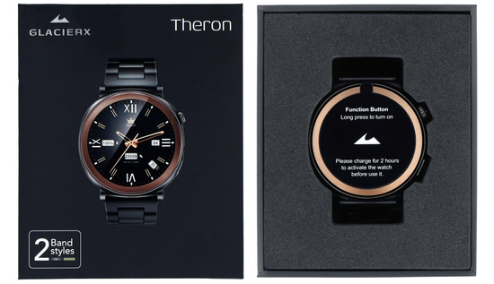 Neuer Smartwatch GlacierX Theron Black + Band GX-T248