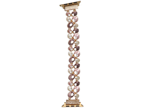 Neue Armbanduhr GlacierX Gleam Drops Stretch Bracelet Rose Cappuccino für Apple Watch 38/40/41mm Gold Cappuccino