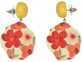 Kolczyki Łąka Żółto-czerwone