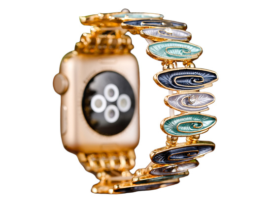 Bransoleta do smartwatcha GlacierX Gleam Waves Stretch Bracelet Coastal Blue do Apple Watch 38/40/41mm Morska