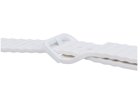 Pasek do smartwatcha GlacierX Silicone Colored Buckle White do Apple Watch 42/44/45/49mm Biały