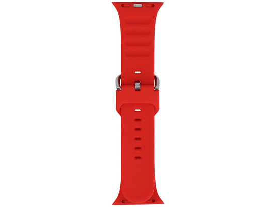 Pasek do smartwatcha GlacierX Silicone Grooved Crimson Red do Apple Watch 38/40/41mm Czerwony