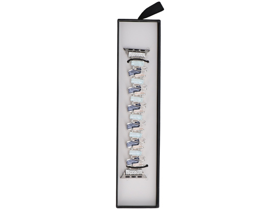 Neue Armbänder für die Smartwatch GlacierX Gleam Crystals Stretch Bracelet Ice Blue für Apple Watch 38/40/41mm Blau