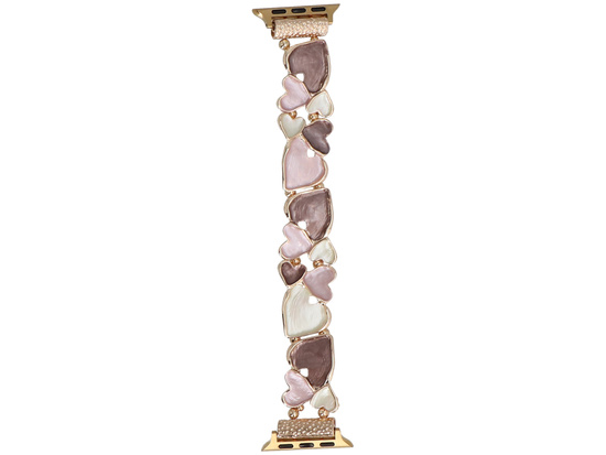 Bransoleta do smartwatcha GlacierX Gleam Tender Stretch Bracelet Rose Coffee do Apple Watch 38/40/41mm Różowo-Kawowa