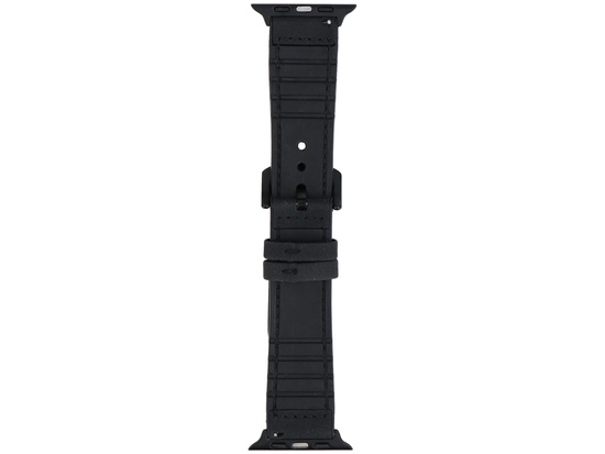 Pasek do smartwatcha GlacierX Vintage Leather Black do Apple Watch 42/44/45/49mm Czarny