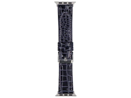 GlacierX Pasek Glossy Leather Midnight Blue do Apple Watch 38/40/41mm Fioletowa Ultramaryna
