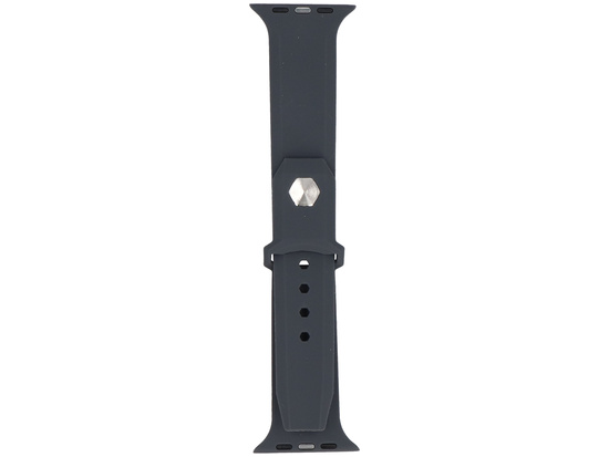 Pasek do smartwatcha GlacierX Silicone Synthwave Charcoal do Apple Watch 42/44/45/49mm Szary