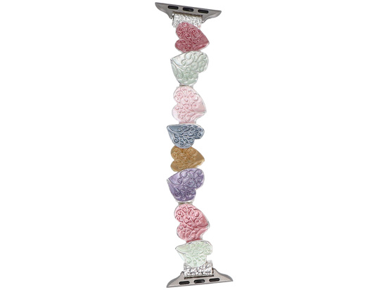 Neue Armbanduhr GlacierX Gleam Heart Stretch Bracelet Sweet Candy für Apple Watch 38/40/41mm Pastellfarben