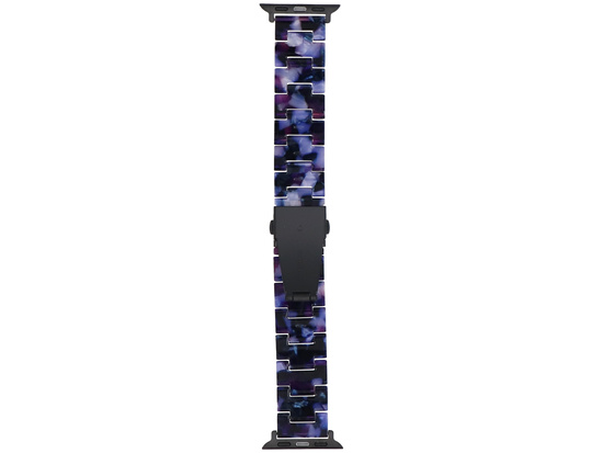 Neue Armbanduhr GlacierX Resin Link Bracelet Dark Orchard für Apple Watch 38/40/41mm Schwarz-Farben