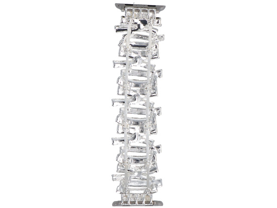 Bransoleta do smartwatcha GlacierX Gleam Ribbon Stretch Bracelet Amber Cloud do Apple Watch 38/40/41mm Srebrno-Żółta