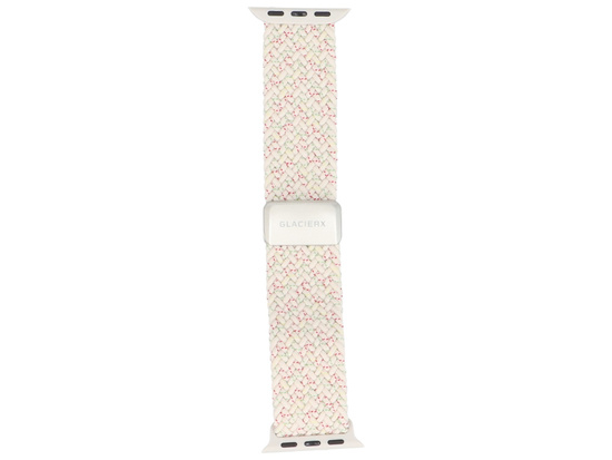Neues Armband für die Smartwatch GlacierX Geflochtene Magnetverschluss Vanilla Sprinkle für die Apple Watch 38/40/41mm Cremefarben mit bunten Akzenten