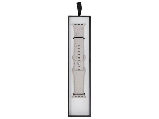 Pasek do smartwatcha GlacierX Silicone Pin&Loop Band Cream Sprinkle do Apple Watch 38/40/41mm Szary