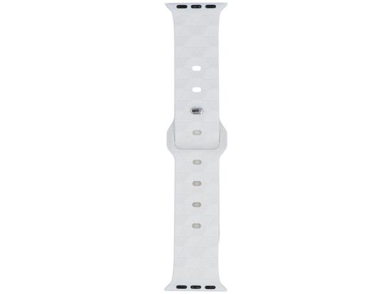 Pasek do smartwatcha GlacierX Silicone Rhombille White do Apple Watch 38/40/41mm Biały