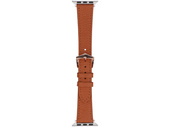 Pasek do smartwatcha GlacierX Textured Leather Brown do Apple Watch 38/40/41mm Brązowy
