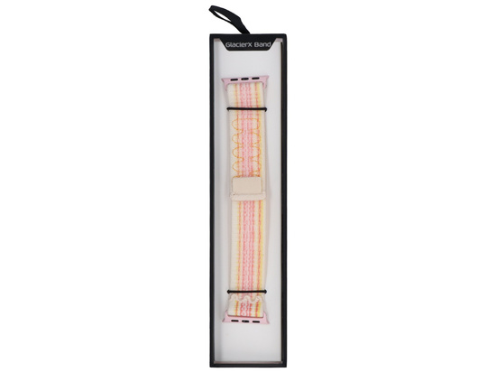 Pasek GlacierX Grip Strap Nylon Sunset Blossom do Apple Watch 38/40/41mm Zółto-różowy