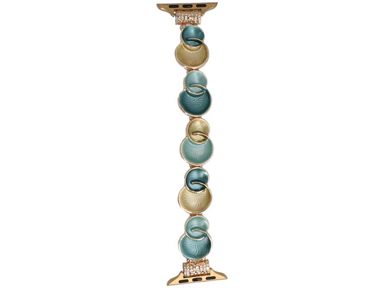 Bransoleta do smartwatcha GlacierX Gleam Bubbles Stretch Bracelet Ocean Spark do AW 38/40/41mm Zielono-Żółta