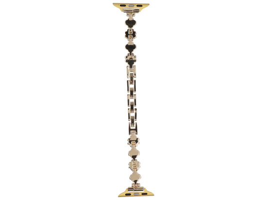 Bransoleta do smartwatcha GlacierX Zirconia Pearl Quatrefoil Chain Bracelet Gold do Apple Watch 38/40/41mm złoty