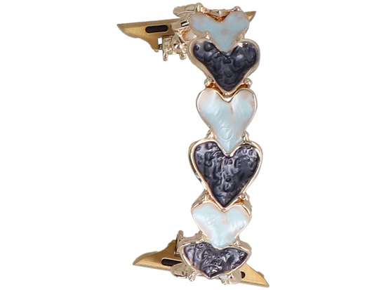 Bransoleta do smartwatcha GlacierX Gleam Heartplay Stretch Bracelet Sea Wave do Apple Watch 38/40/41mm Złoto-Niebieska