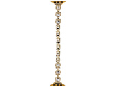 Bransoleta do smartwatcha GlacierX Zirconia Round Chain Bracelet Gold do Apple Watch 38/40/41mm złoty