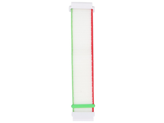Pasek do smartwatcha GlacierX Grip Strap Nylon Ice White Biel lodowca + czerwony i zielony 22mm