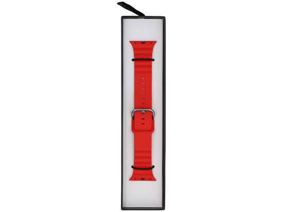 Pasek do smartwatcha GlacierX Silicone Grooved Crimson Red do Apple Watch 38/40/41mm Czerwony