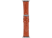 Neues Band GlacierX Glossy Leather Karamellbraun für Apple Watch 38/40/41mm Karamell.